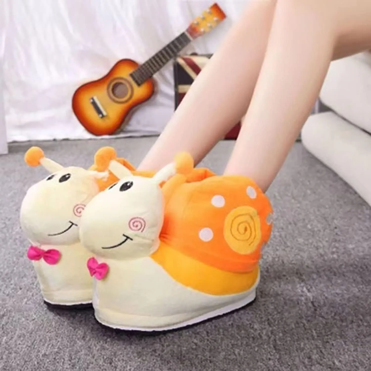 Cute Snail-Shaped Slippers - Warm Cartoon Cotton Slippers for Soft Winter Warmth
