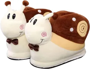 Cute Snail-Shaped Slippers - Warm Cartoon Cotton Slippers for Soft Winter Warmth