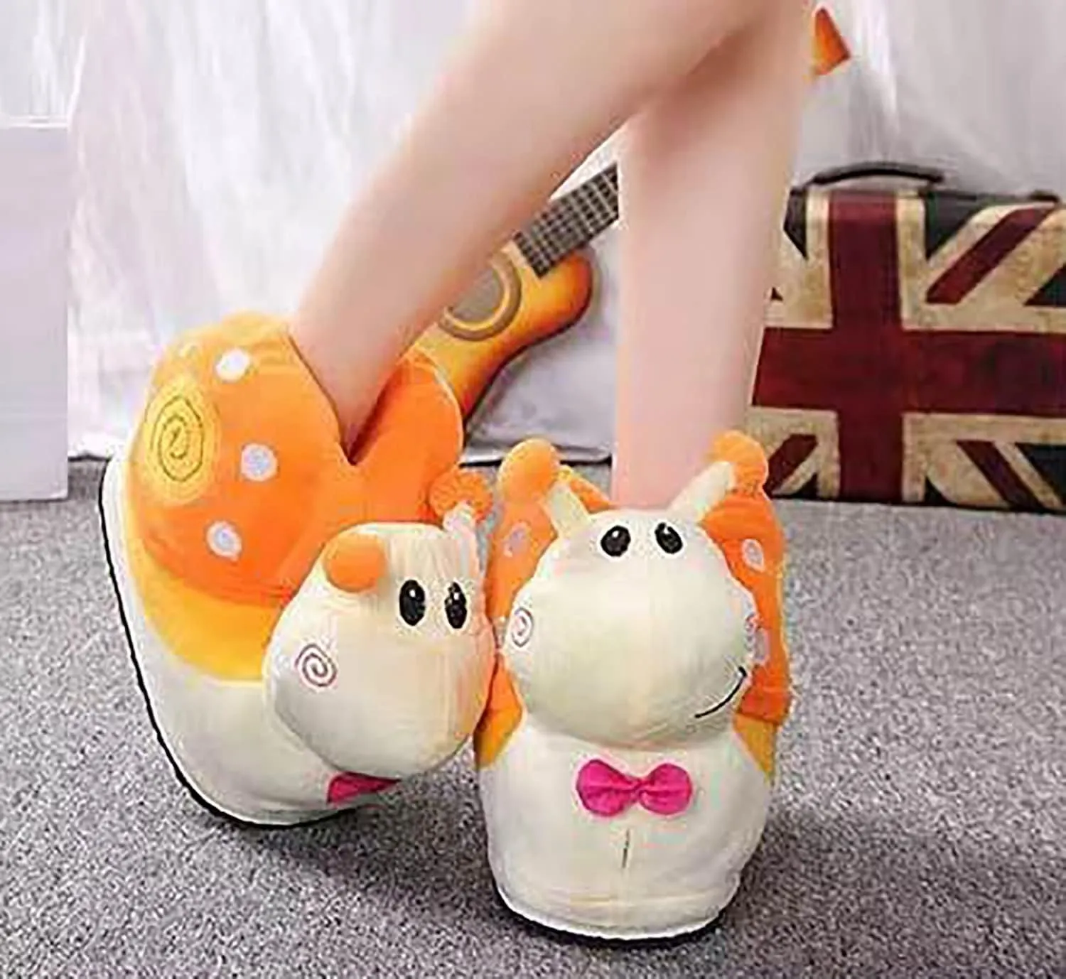Cute Snail-Shaped Slippers - Warm Cartoon Cotton Slippers for Soft Winter Warmth