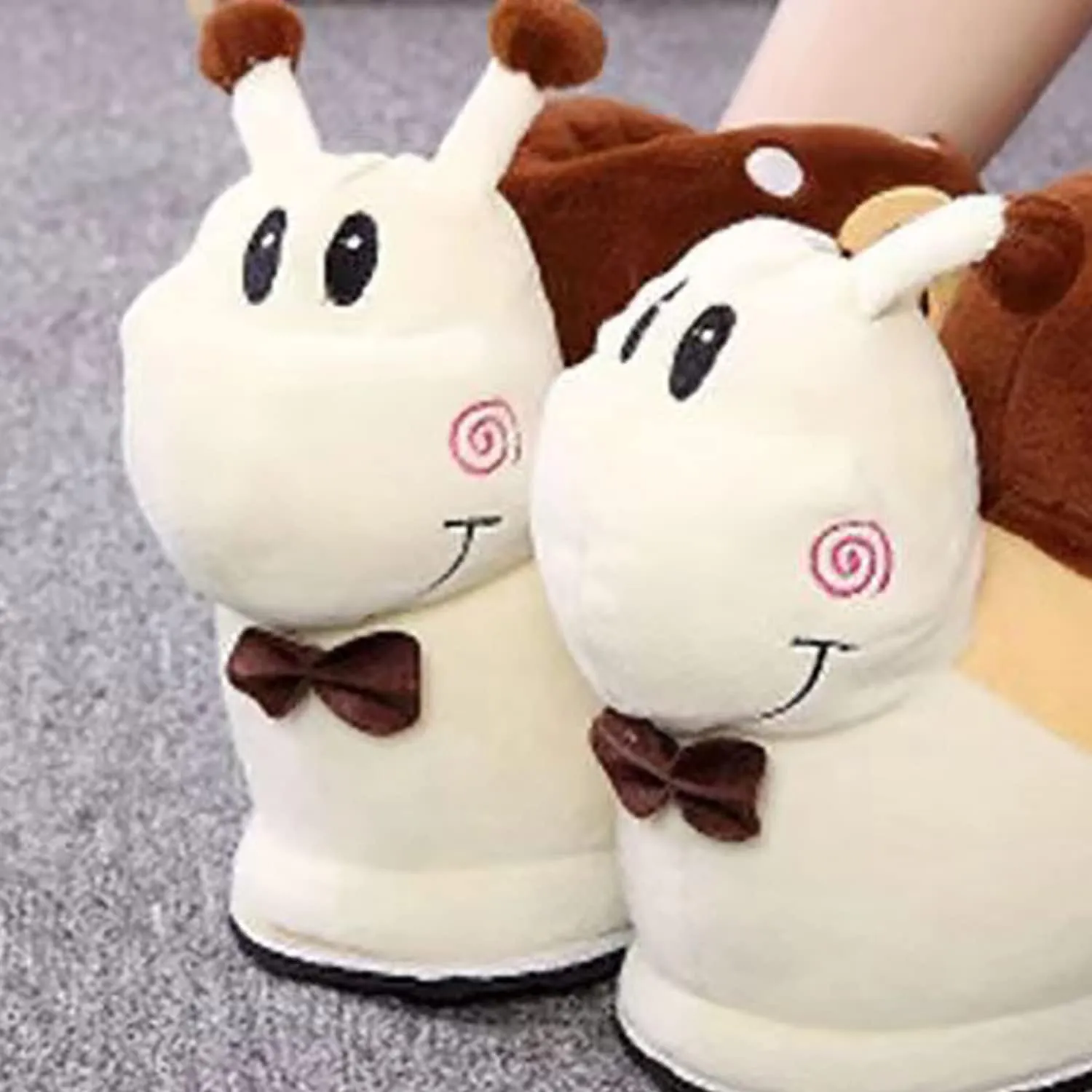 Cute Snail-Shaped Slippers - Warm Cartoon Cotton Slippers for Soft Winter Warmth