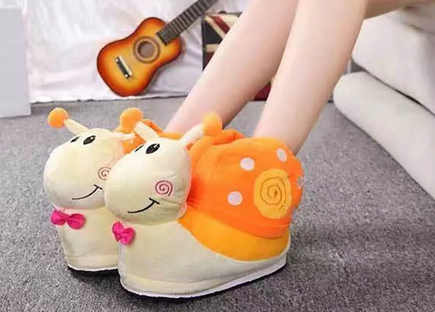 Cute Snail-Shaped Slippers - Warm Cartoon Cotton Slippers for Soft Winter Warmth