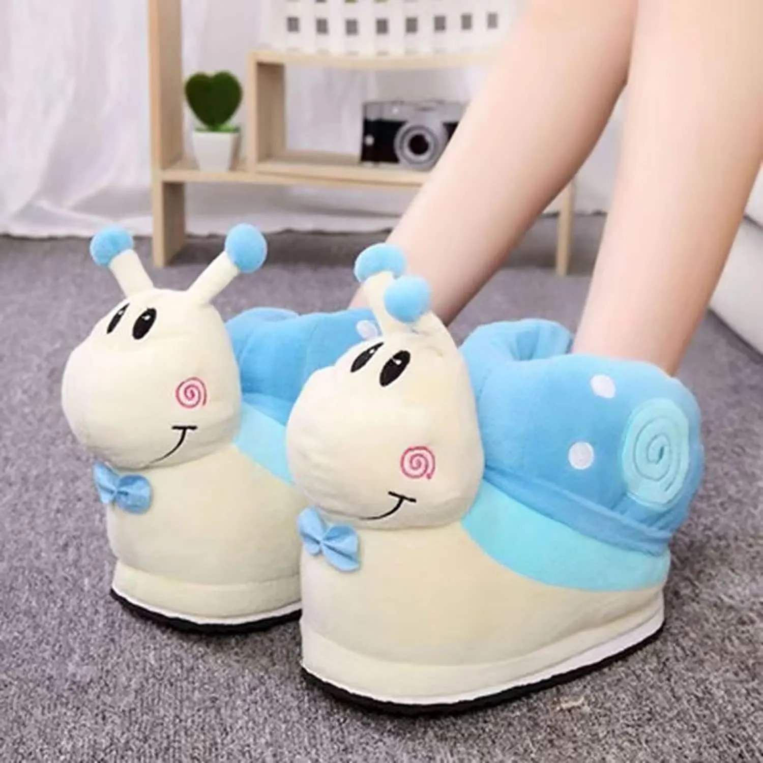 Cute Snail-Shaped Slippers - Warm Cartoon Cotton Slippers for Soft Winter Warmth