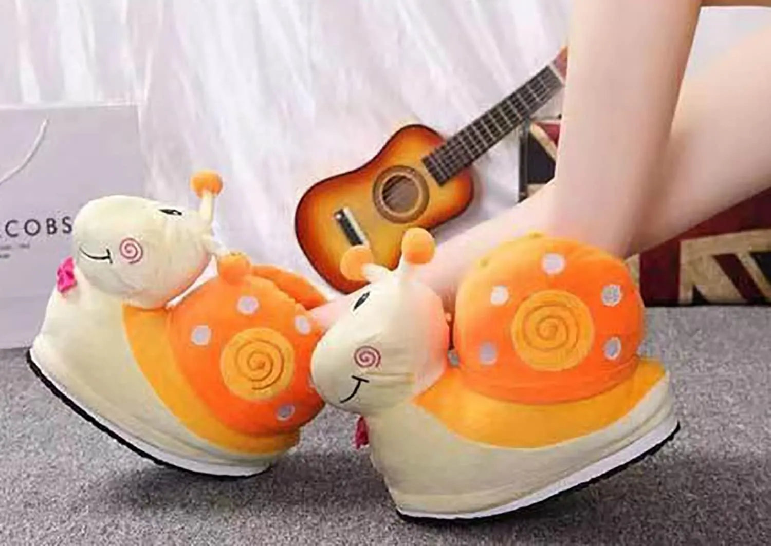 Cute Snail-Shaped Slippers - Warm Cartoon Cotton Slippers for Soft Winter Warmth