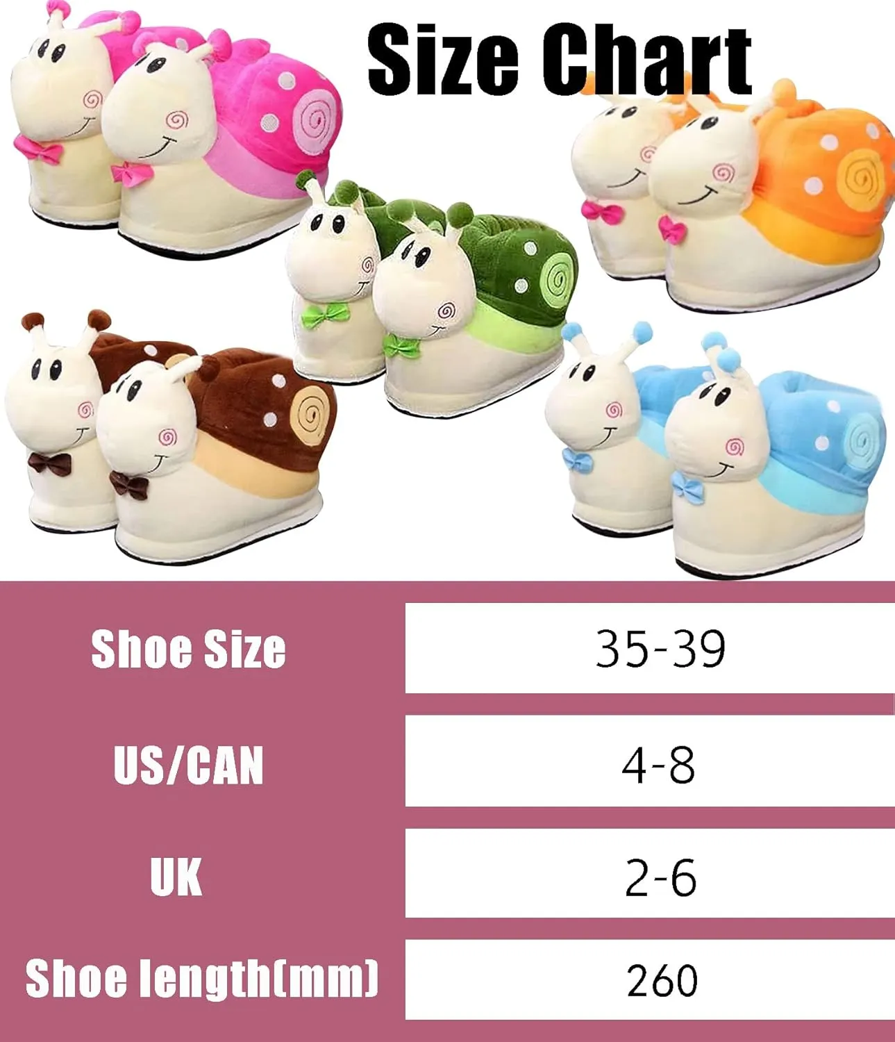 Cute Snail-Shaped Slippers - Warm Cartoon Cotton Slippers for Soft Winter Warmth