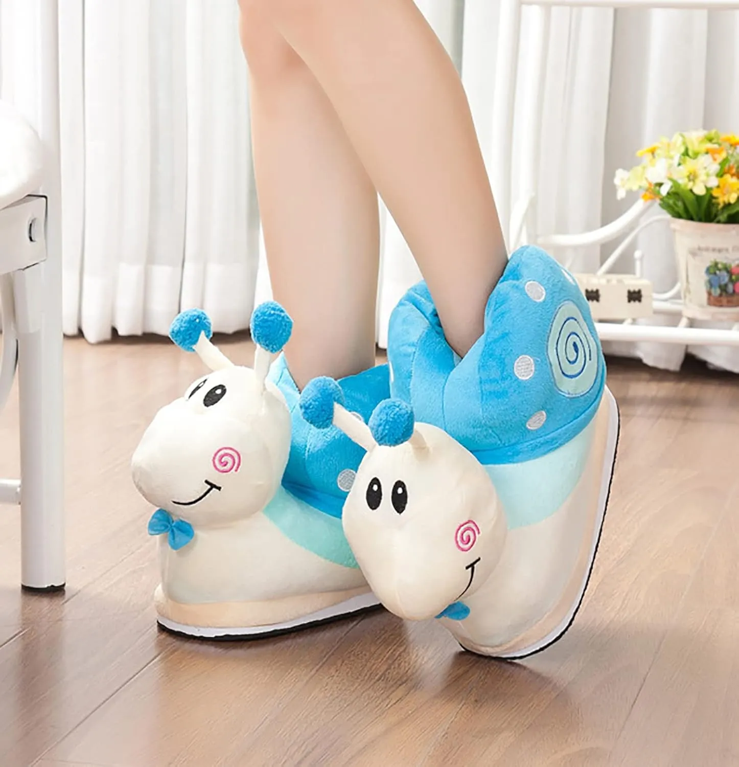 Cute Snail-Shaped Slippers - Warm Cartoon Cotton Slippers for Soft Winter Warmth