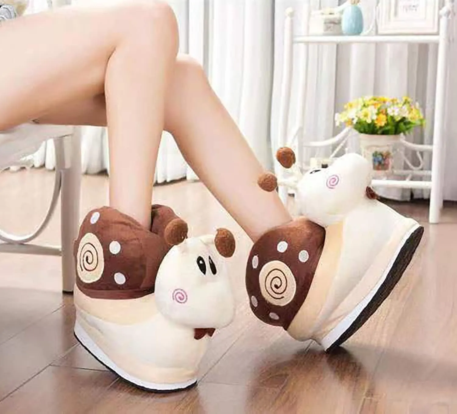 Cute Snail-Shaped Slippers - Warm Cartoon Cotton Slippers for Soft Winter Warmth
