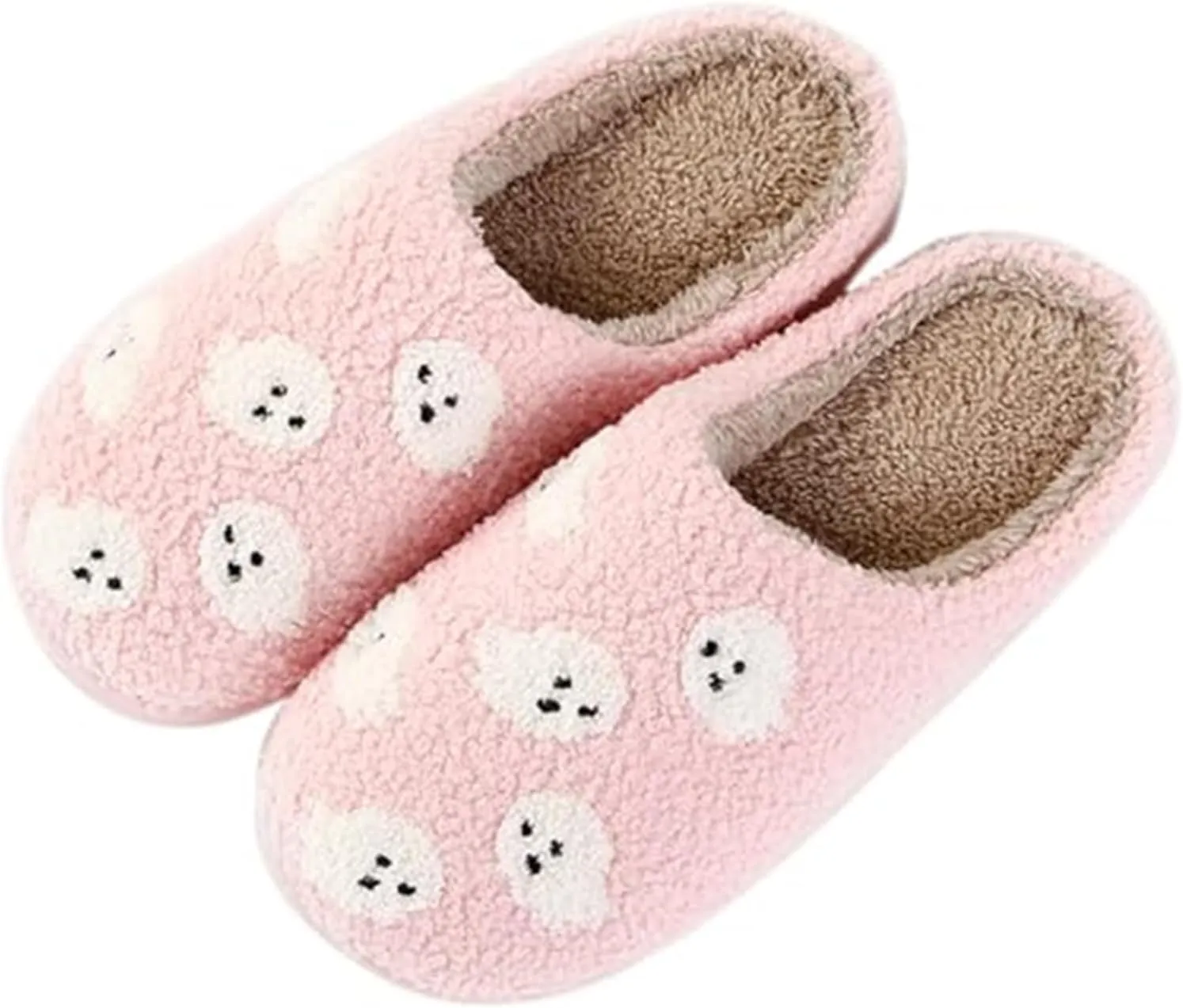 Cute Strawberry Pattern Women's Bedroom Slippers - Warm, Soft, Fuzzy, Non-Slip
