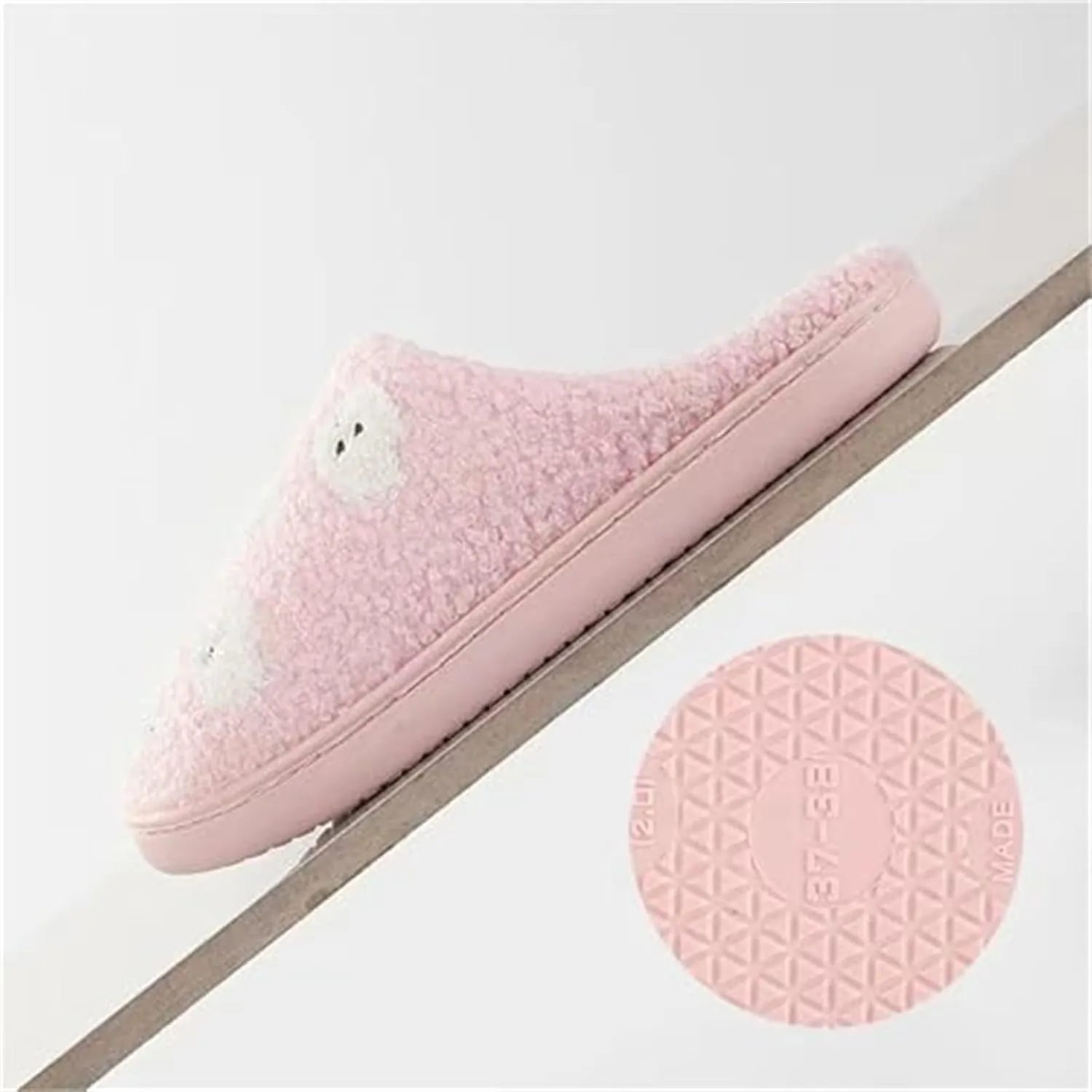 Cute Strawberry Pattern Women's Bedroom Slippers - Warm, Soft, Fuzzy, Non-Slip