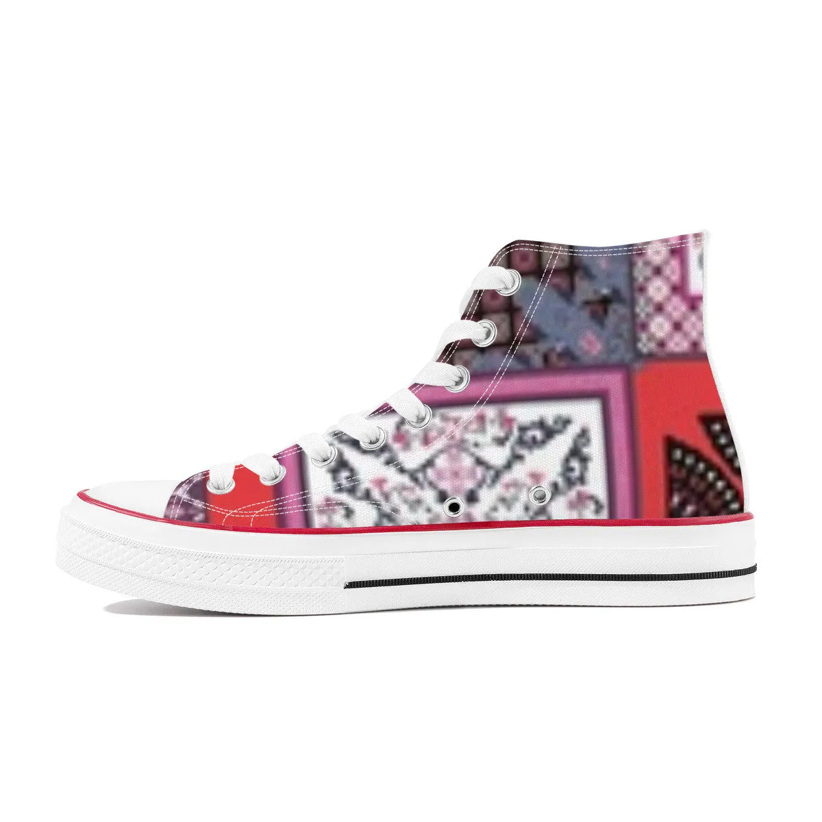 D70 High Top Canvas Shoes - White