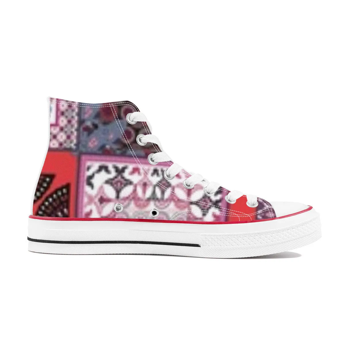 D70 High Top Canvas Shoes - White