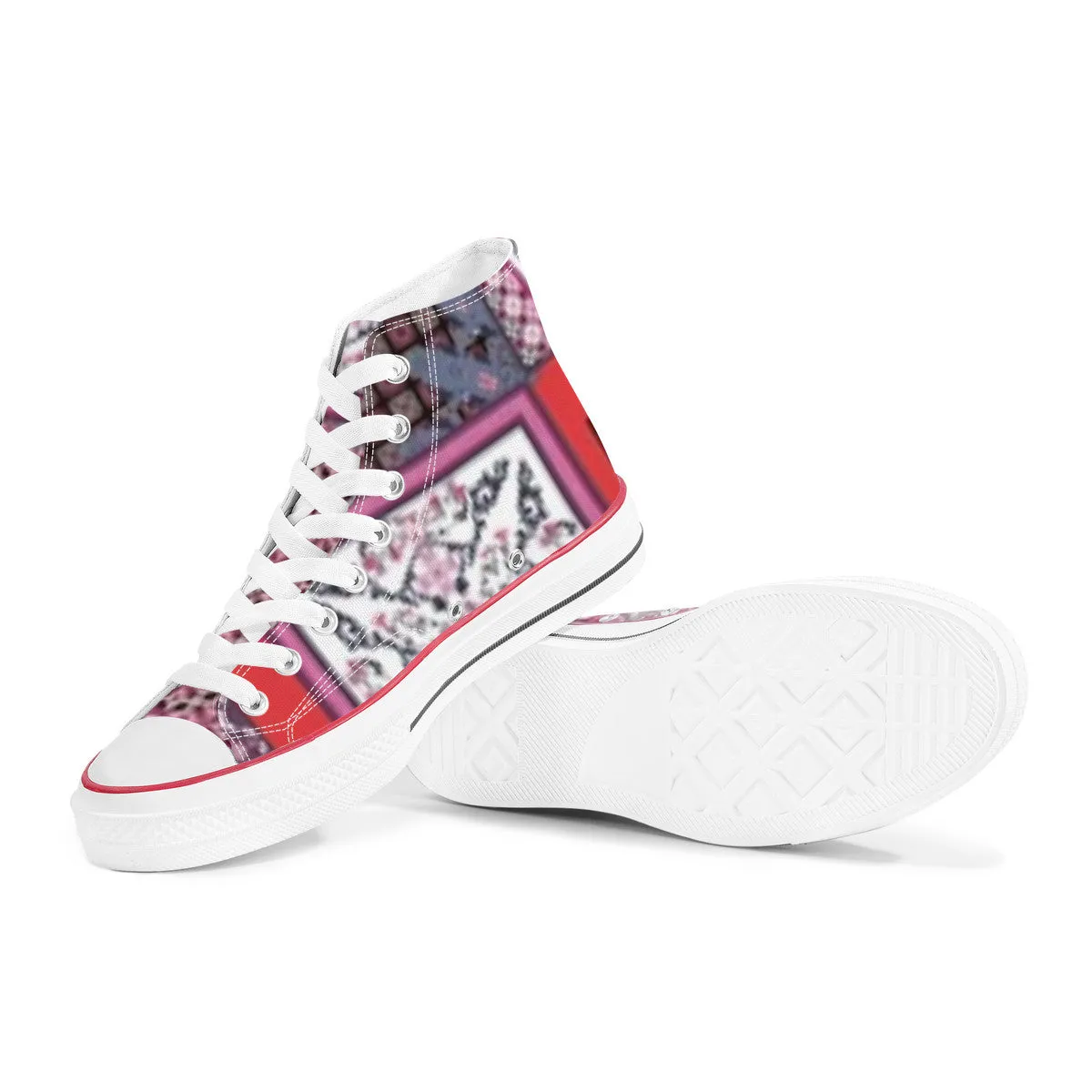 D70 High Top Canvas Shoes - White