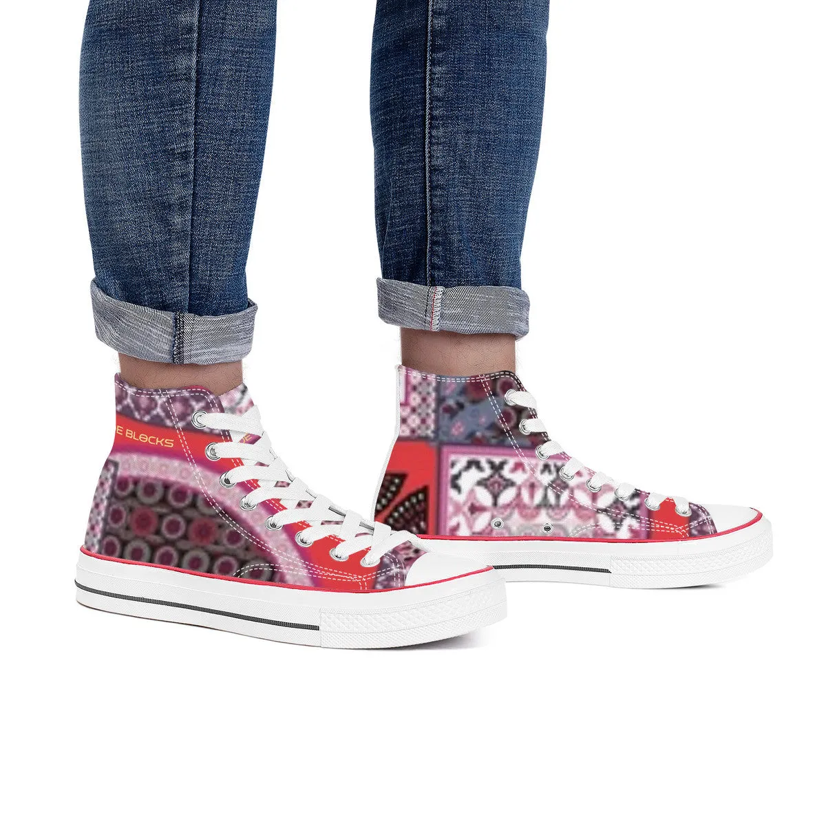 D70 High Top Canvas Shoes - White