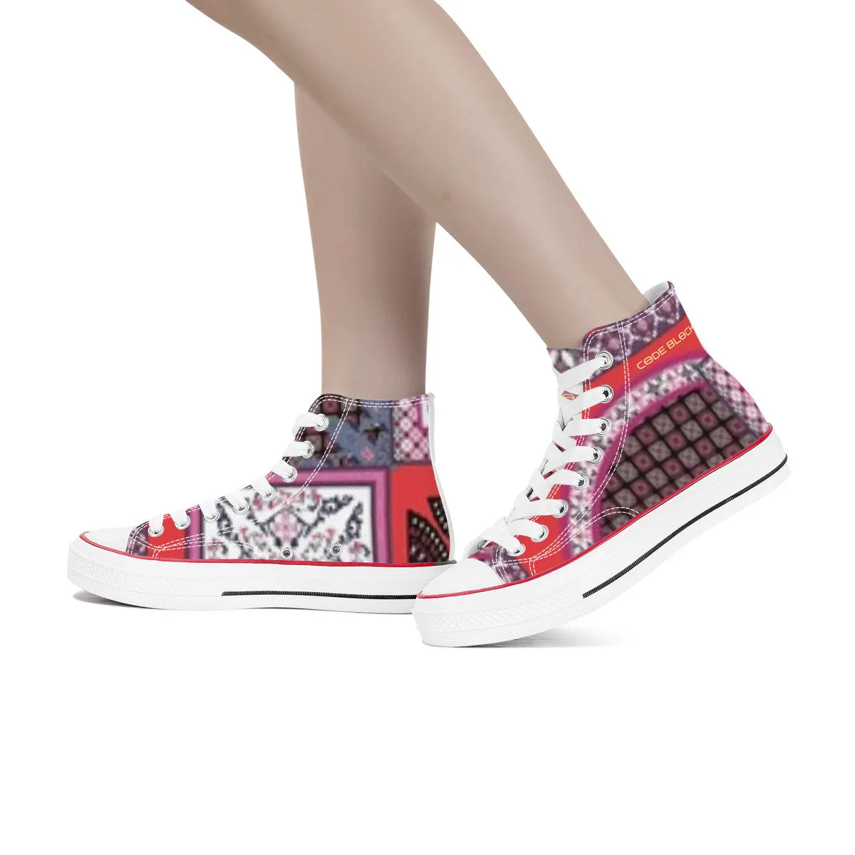 D70 High Top Canvas Shoes - White
