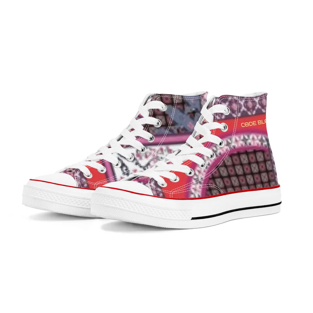 D70 High Top Canvas Shoes - White