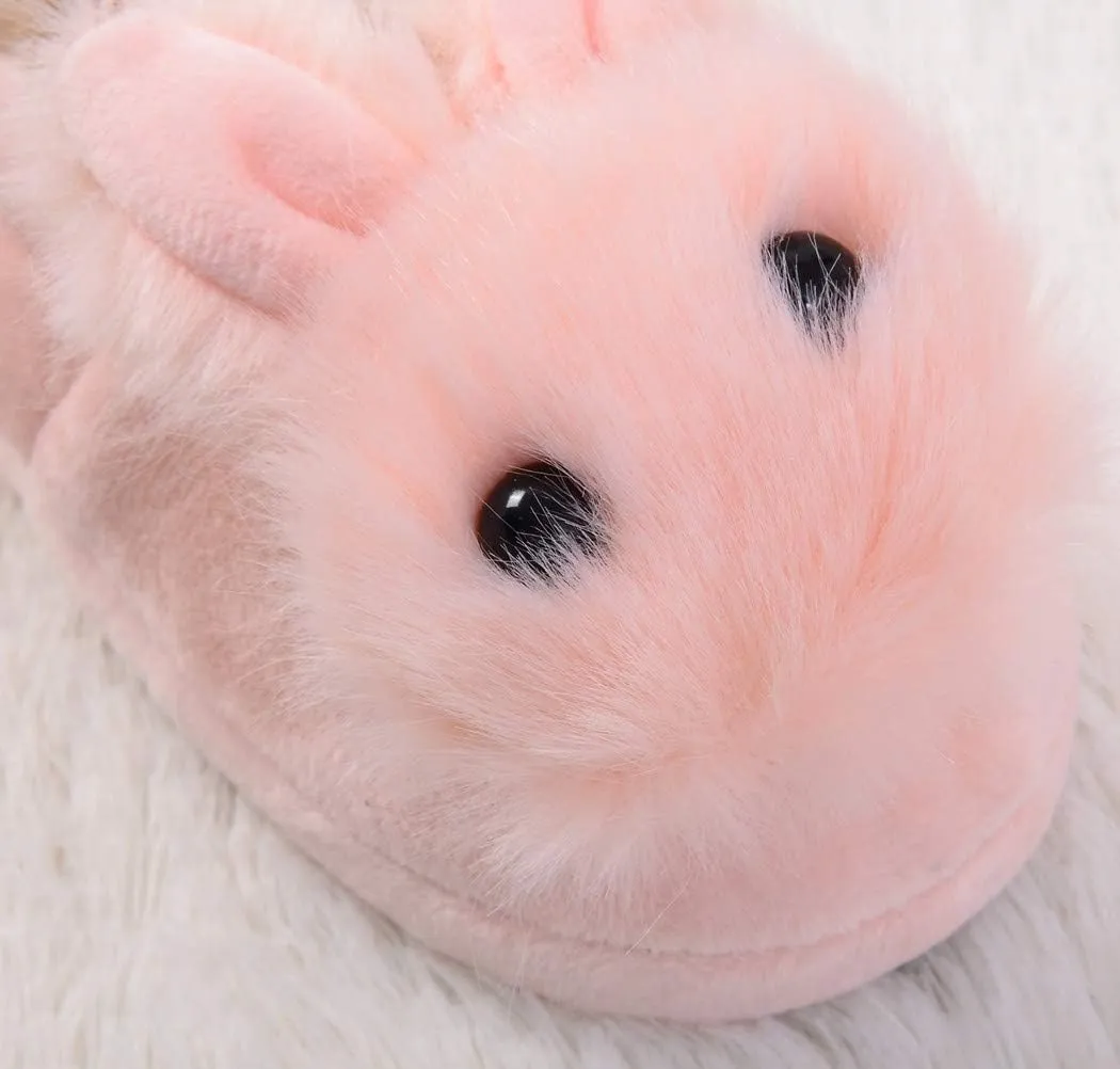 DADAWEN Toddler Boys Girls Soft Plush Slippers Cartoon Cute Animal Warm House Shoes