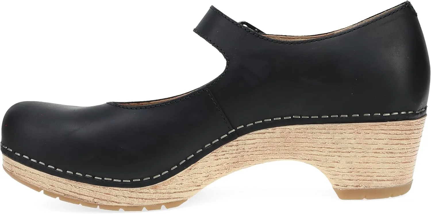 Dansko Lilah Mary Jane Clog for Women - Linings from Recycled Materials and Leather for Breathability- Lightweight Rubber Outsole for Long-Lasting Wear
