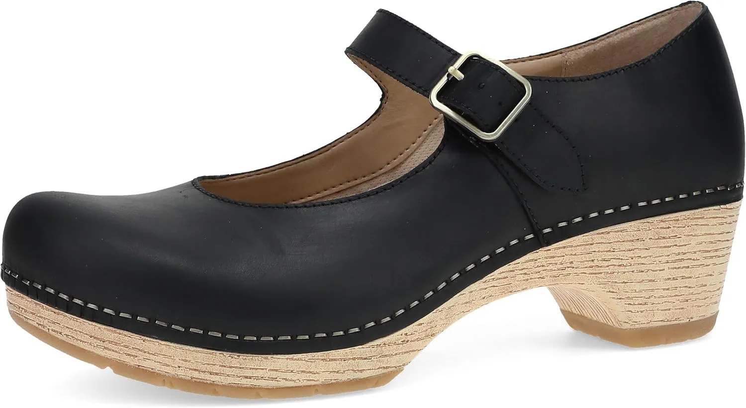 Dansko Lilah Mary Jane Clog for Women - Linings from Recycled Materials and Leather for Breathability- Lightweight Rubber Outsole for Long-Lasting Wear
