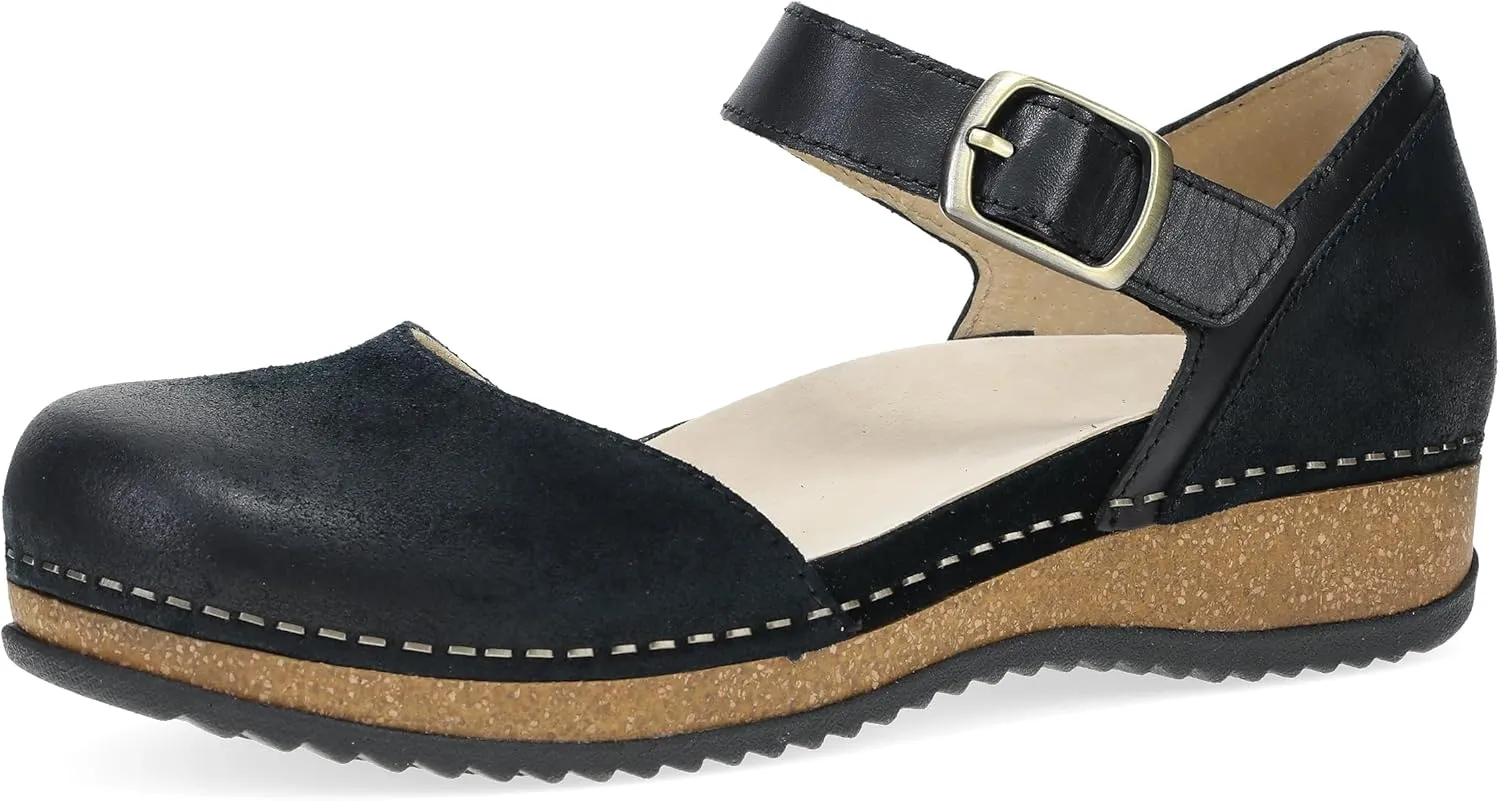 Dansko Mae Mary Jane for Women - Dual-Density Cork/EVA Midsole and Lightweight Rubber Outsole Provide Durable and Comfortable Ride on Patented Stapled Construction
