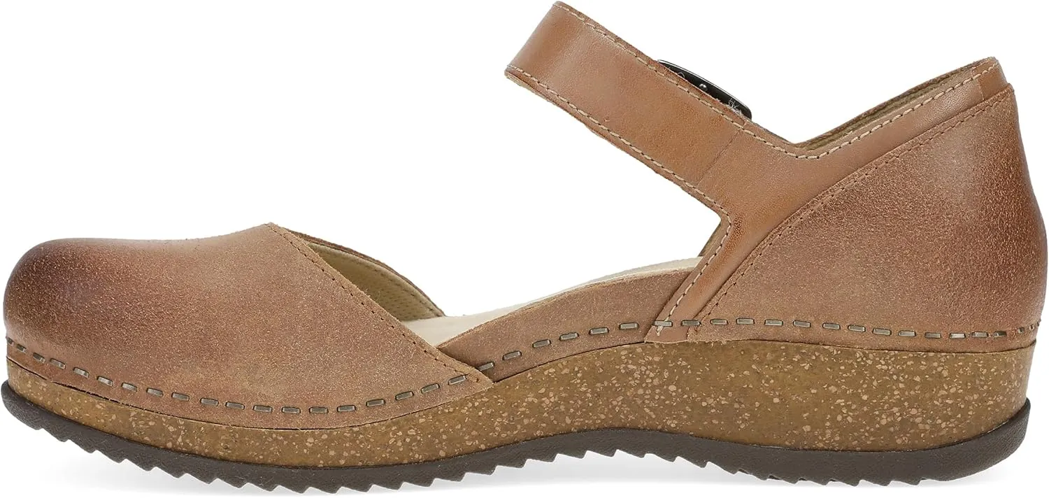 Dansko Mae Mary Jane for Women - Dual-Density Cork/EVA Midsole and Lightweight Rubber Outsole Provide Durable and Comfortable Ride on Patented Stapled Construction