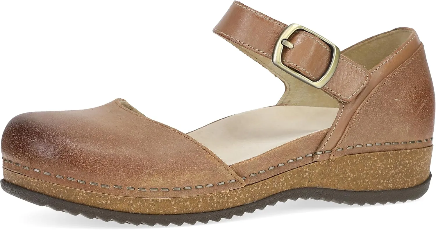 Dansko Mae Mary Jane for Women - Dual-Density Cork/EVA Midsole and Lightweight Rubber Outsole Provide Durable and Comfortable Ride on Patented Stapled Construction