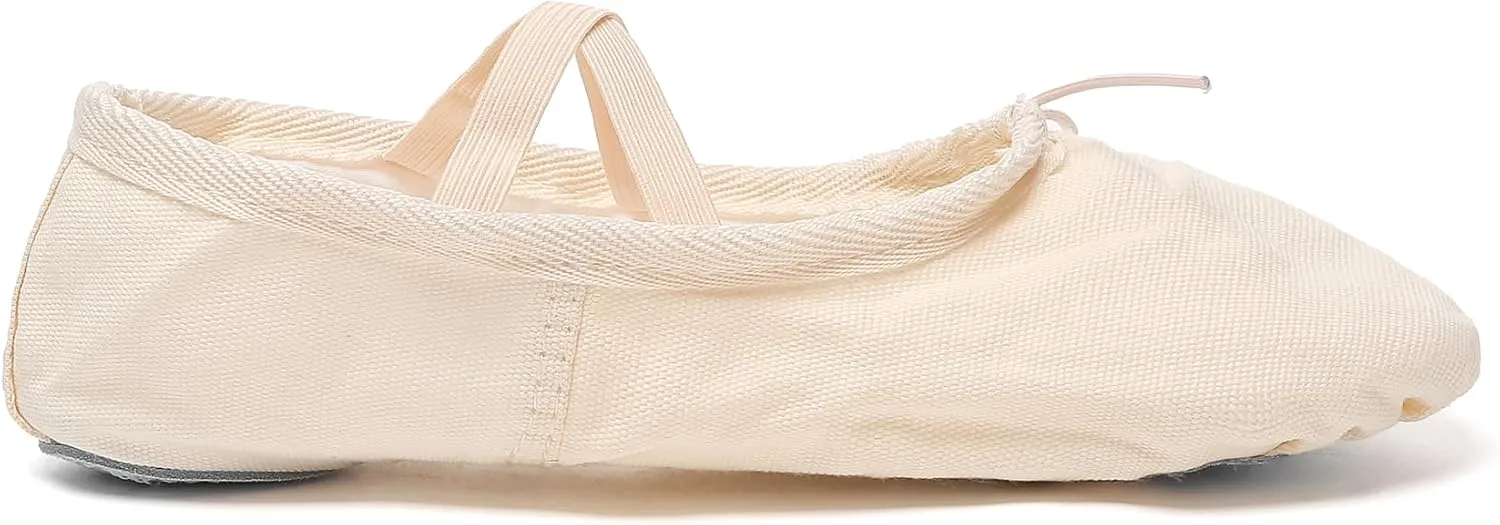 Danzcue Adult Canvas/Leather Ballet Shoes
