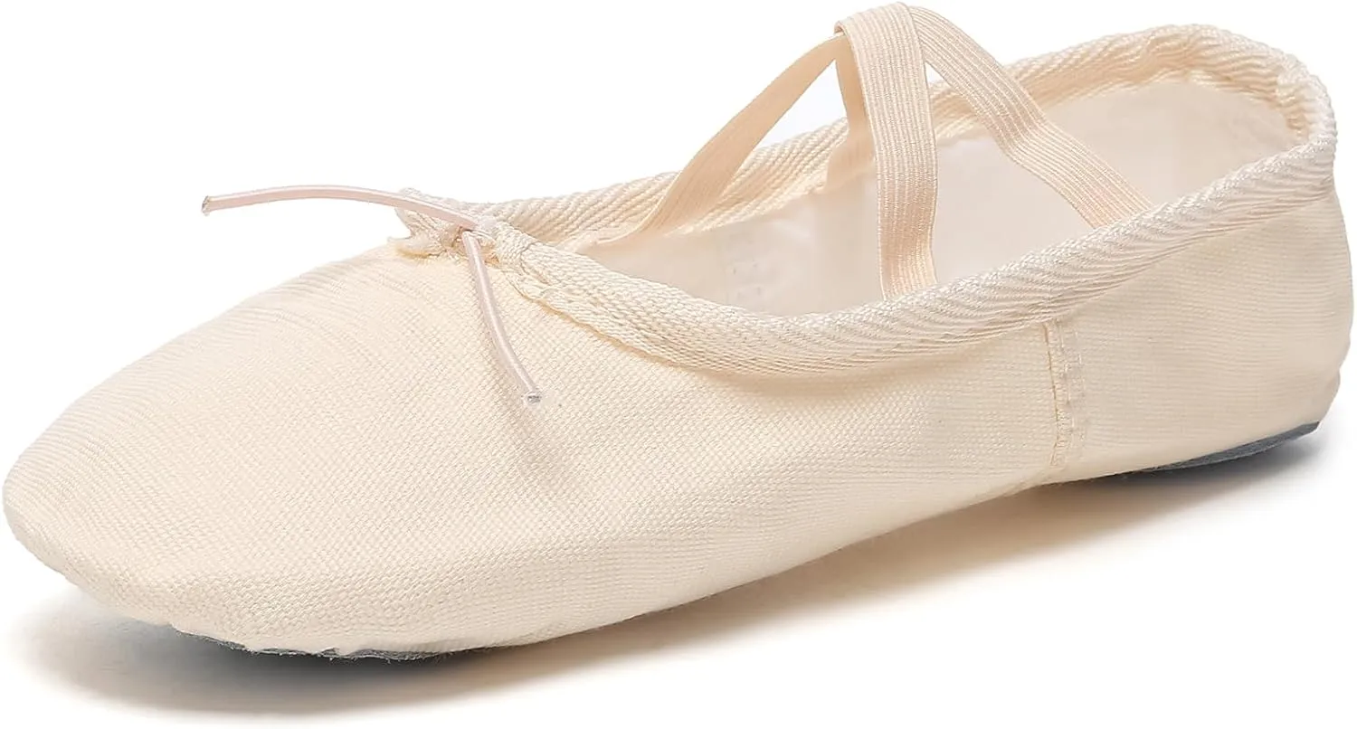 Danzcue Adult Canvas/Leather Ballet Shoes