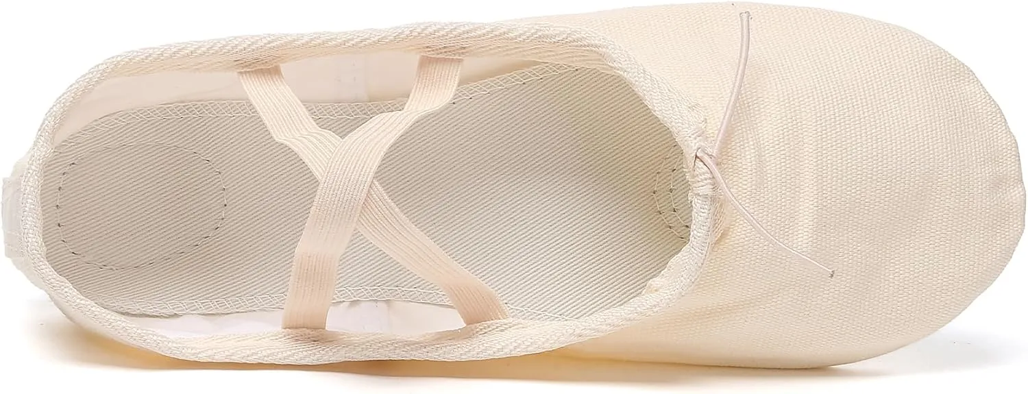 Danzcue Adult Canvas/Leather Ballet Shoes