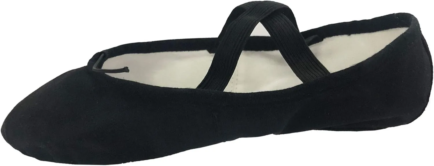 Danzcue Adult Split Sole Canvas Ballet Slipper