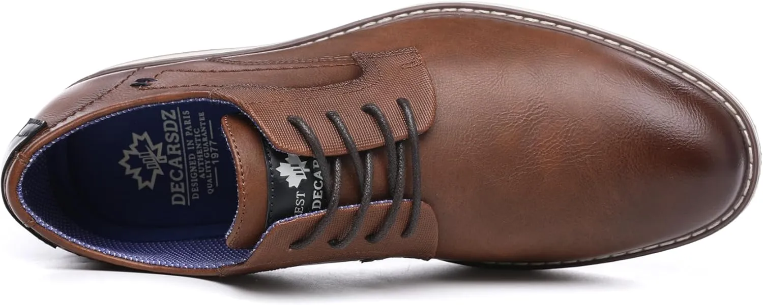 DECARSDZ Mens Dress Shoes Casual Oxford Shoes Business Formal Shoes Use for Business Social Gatherings Wedding Travel