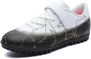 DHOVOR Kids Turf Soccer Shoes Boys Girls Soccer Cleats Youth Football Trainers Athletic Indoor Soccer Shoes for Boys (Little Kid/Big Kid)