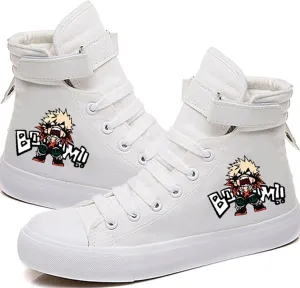 DHSPKN Anime Mha Canvas Shoes Deku Izuku Todoroki Sneakers Anime Cosplay High top Canvas Shoes