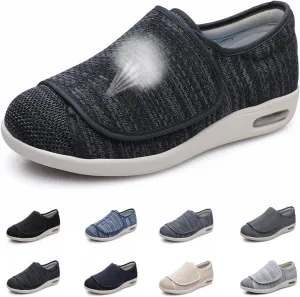 Diabetic Shoes for Men Extra Wide, Adjustable Closure Walking Shoes for Elderly for Swollen Feet, Women's Non Slip Indoor Outdoor House Shoes