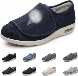 Diabetic Shoes for Men Extra Wide, Adjustable Closure Walking Shoes for Elderly for Swollen Feet, Women's Non Slip Indoor Outdoor House Shoes