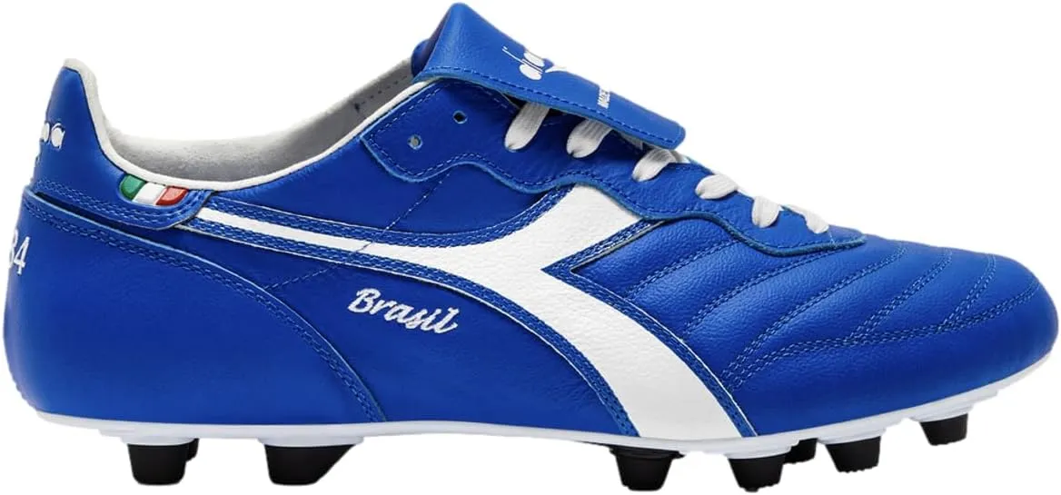 Diadora Brasil Italy OG GR LT  MDPU Men's Firm Ground Soccer Shoes - Premium Leather, Water Resistant, Made in Italy
