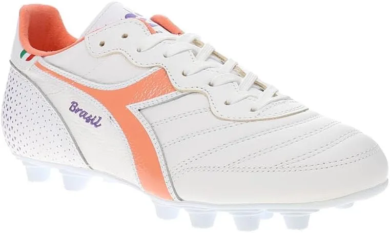 Diadora Brasil Italy OG GR LT  MDPU Men's Firm Ground Soccer Shoes - Premium Leather, Water Resistant, Made in Italy