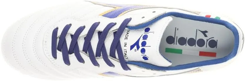 Diadora Brasil Italy OG GR LT  MDPU Men's Firm Ground Soccer Shoes - Premium Leather, Water Resistant, Made in Italy