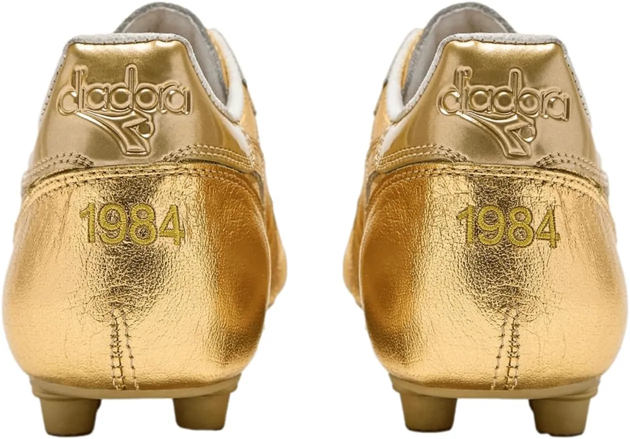 Diadora Brasil Italy OG GR LT  MDPU Men's Firm Ground Soccer Shoes - Premium Leather, Water Resistant, Made in Italy
