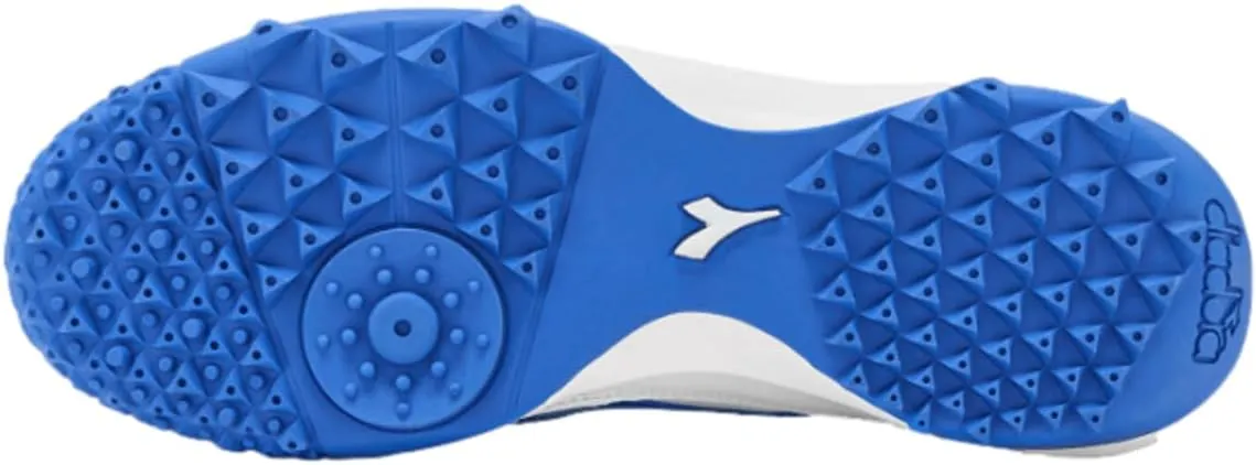 Diadora Calcetto LT Turf Soccer Shoes - Full Grain Leather, Enhanced Cushioning, Anti-Wear Rubber, Synthetic Turf, Optimal Traction and Stability