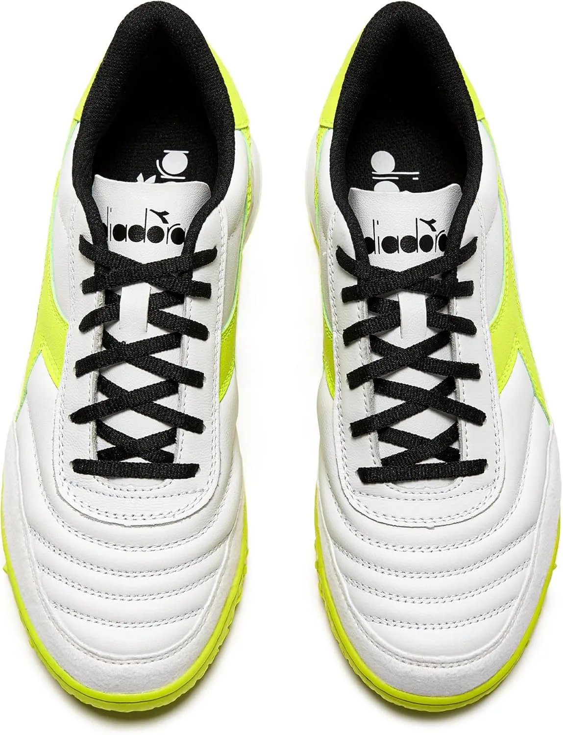 Diadora Calcetto LT Turf Soccer Shoes - Full Grain Leather, Enhanced Cushioning, Anti-Wear Rubber, Synthetic Turf, Optimal Traction and Stability