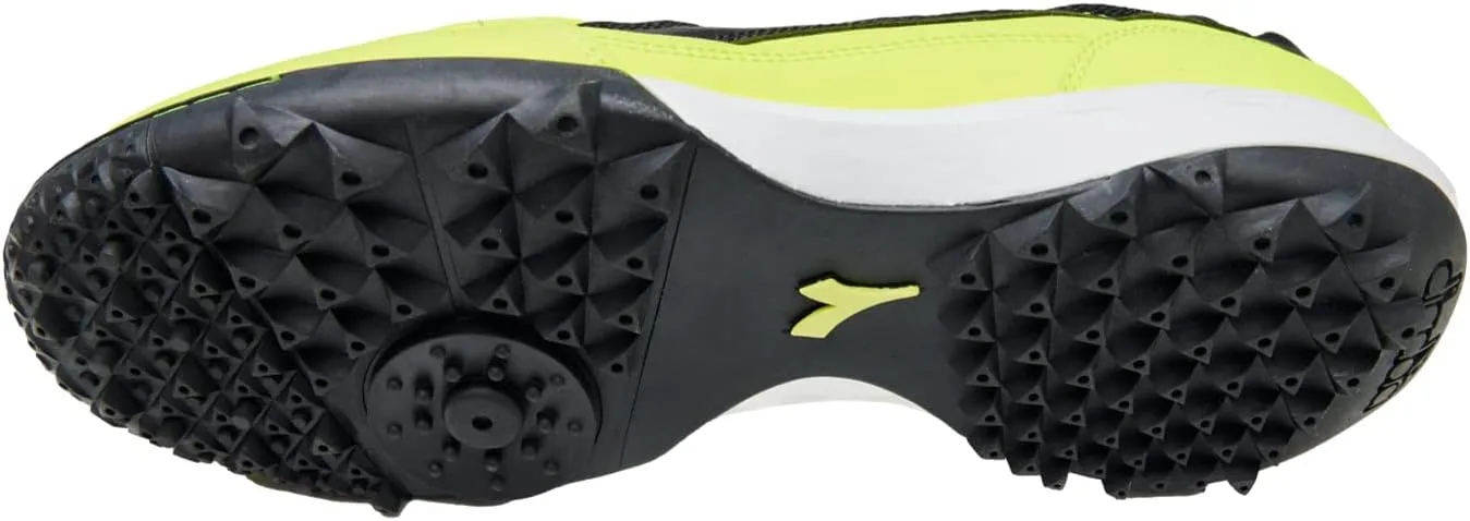 Diadora Calcetto LT Turf Soccer Shoes - Full Grain Leather, Enhanced Cushioning, Anti-Wear Rubber, Synthetic Turf, Optimal Traction and Stability