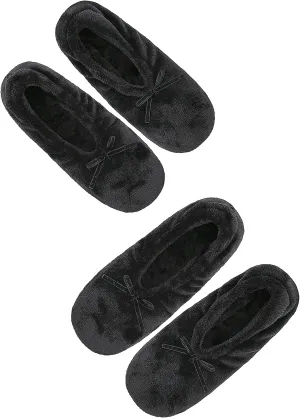 DICUIRD Women's Ballerina Slippers Lightweight House Slippers with Stretchable Heel Design