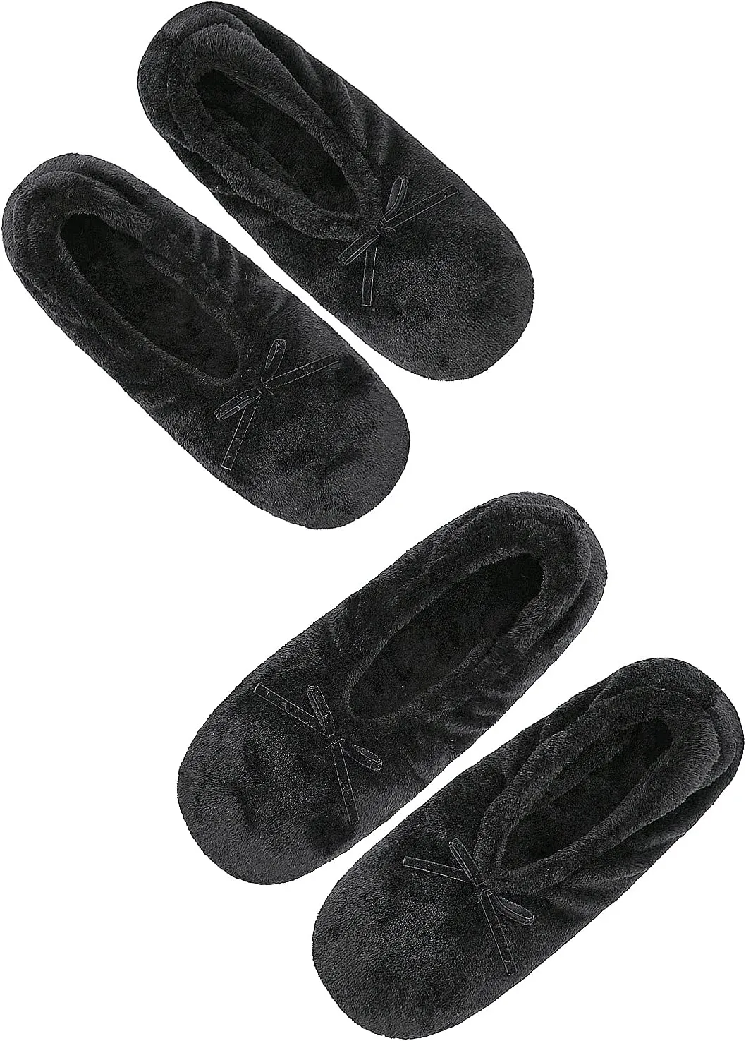 DICUIRD Women's Ballerina Slippers Lightweight House Slippers with Stretchable Heel Design