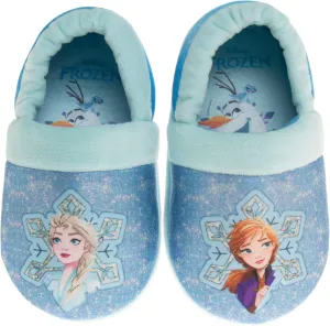 Disney Frozen Elsa and Anna Girls Slippers - Plush Non-Slip Comfy Fluffy Lightweight Warm Comfort Soft Aline Indoor House Slippers (Toddler/Little Kid)