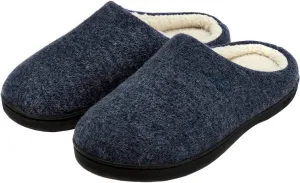 DL Womens Memory Foam Slippers, Cozy Slip on House Slippers for Women Indoor Outdoor, Comfy Women's Bedroom Slippers Warm Soft Flannel Lining Home Slippers Size 5-12 Purple Blue Pink Grey Navy Black