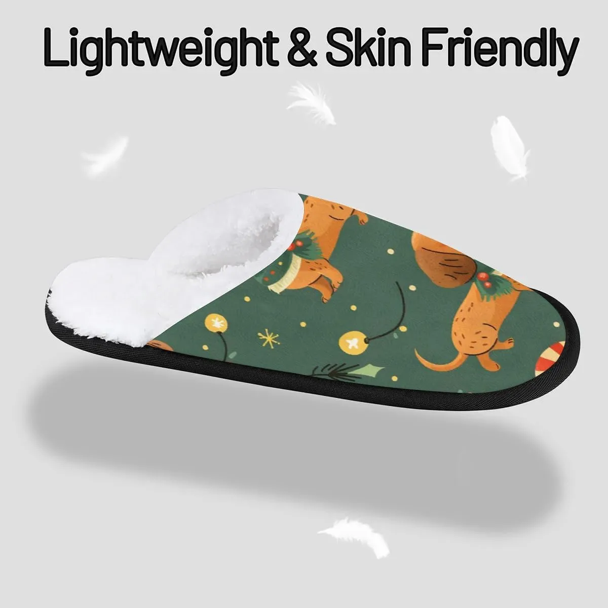 Dog Paw Prints Slippers for Women Soft Non-Slip Indoor Slippers Home Slippers
