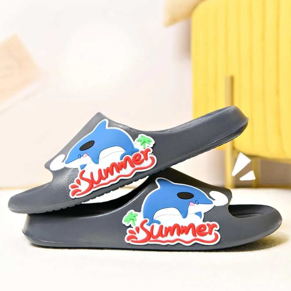 Dolphin Slippers Bathroom Slippers Female Summer Cute Cartoon Indoor Home Soft Bottom Ocean Male Couple New Slippers
