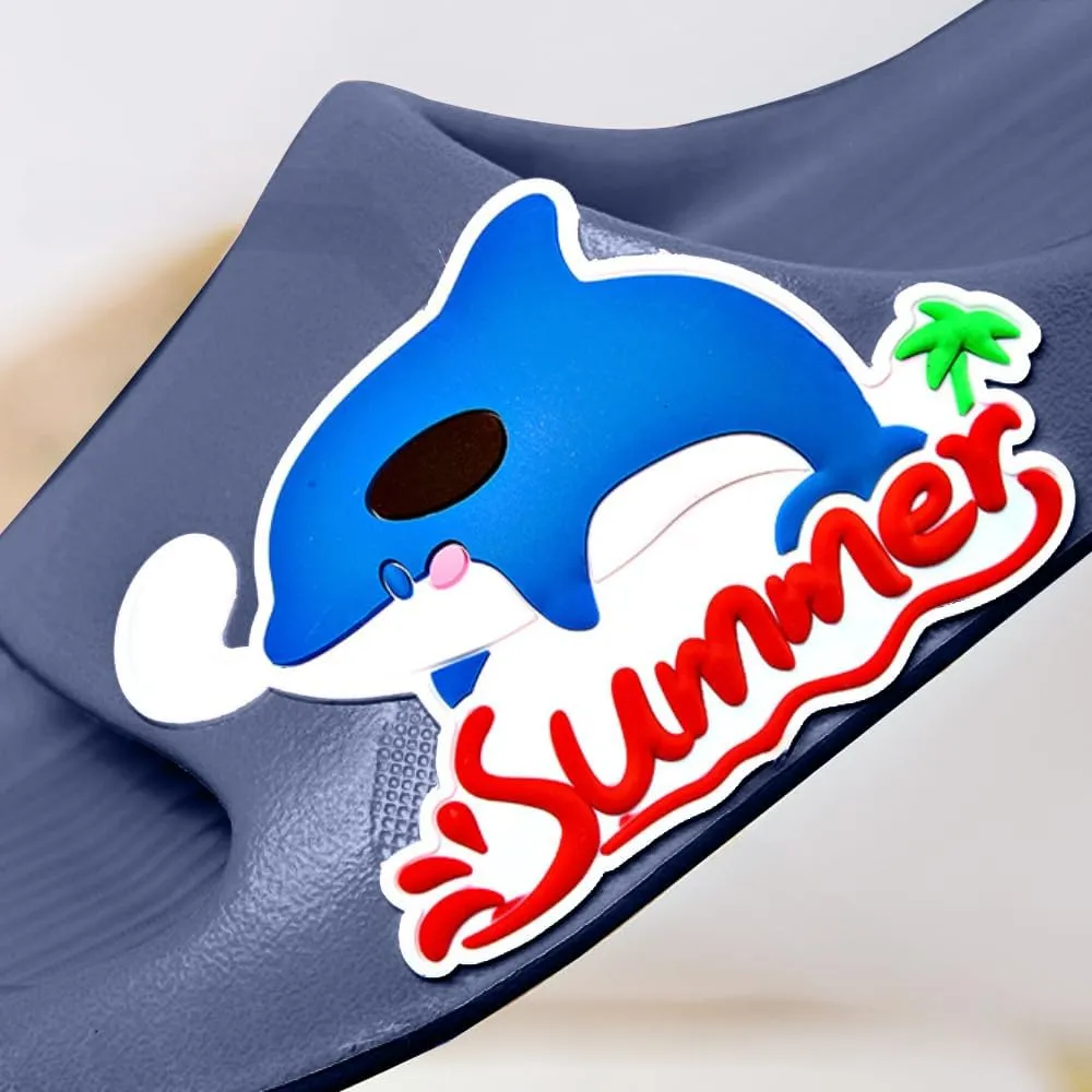 Dolphin Slippers Bathroom Slippers Female Summer Cute Cartoon Indoor Home Soft Bottom Ocean Male Couple New Slippers