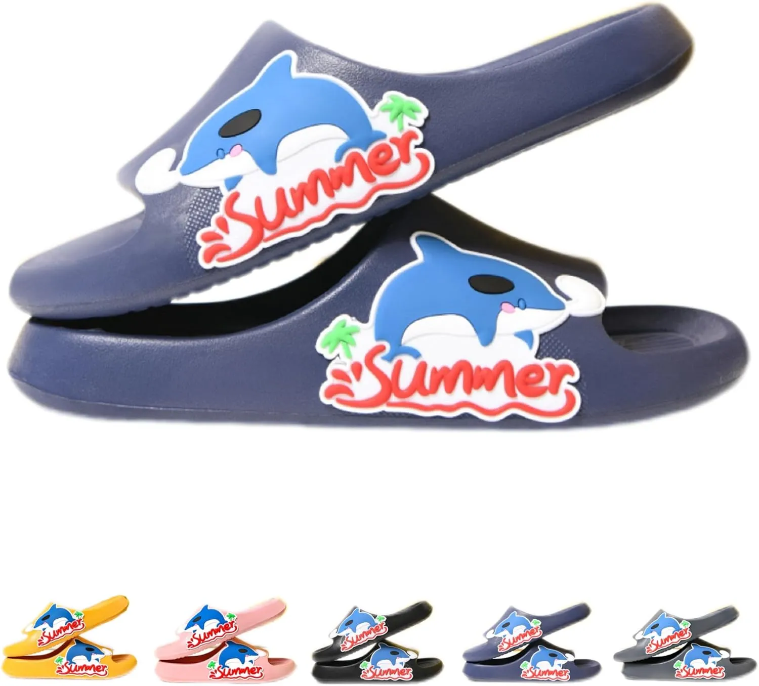Dolphin Slippers Bathroom Slippers Female Summer Cute Cartoon Indoor Home Soft Bottom Ocean Male Couple New Slippers