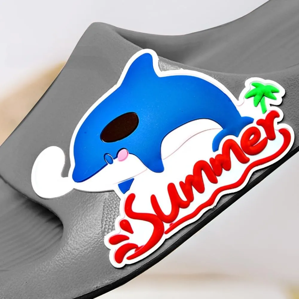 Dolphin Slippers Bathroom Slippers Female Summer Cute Cartoon Indoor Home Soft Bottom Ocean Male Couple New Slippers