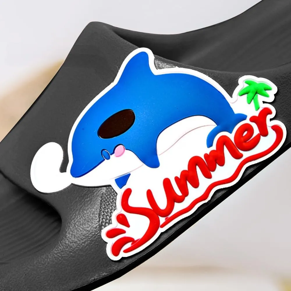 Dolphin Slippers Bathroom Slippers Female Summer Cute Cartoon Indoor Home Soft Bottom Ocean Male Couple New Slippers